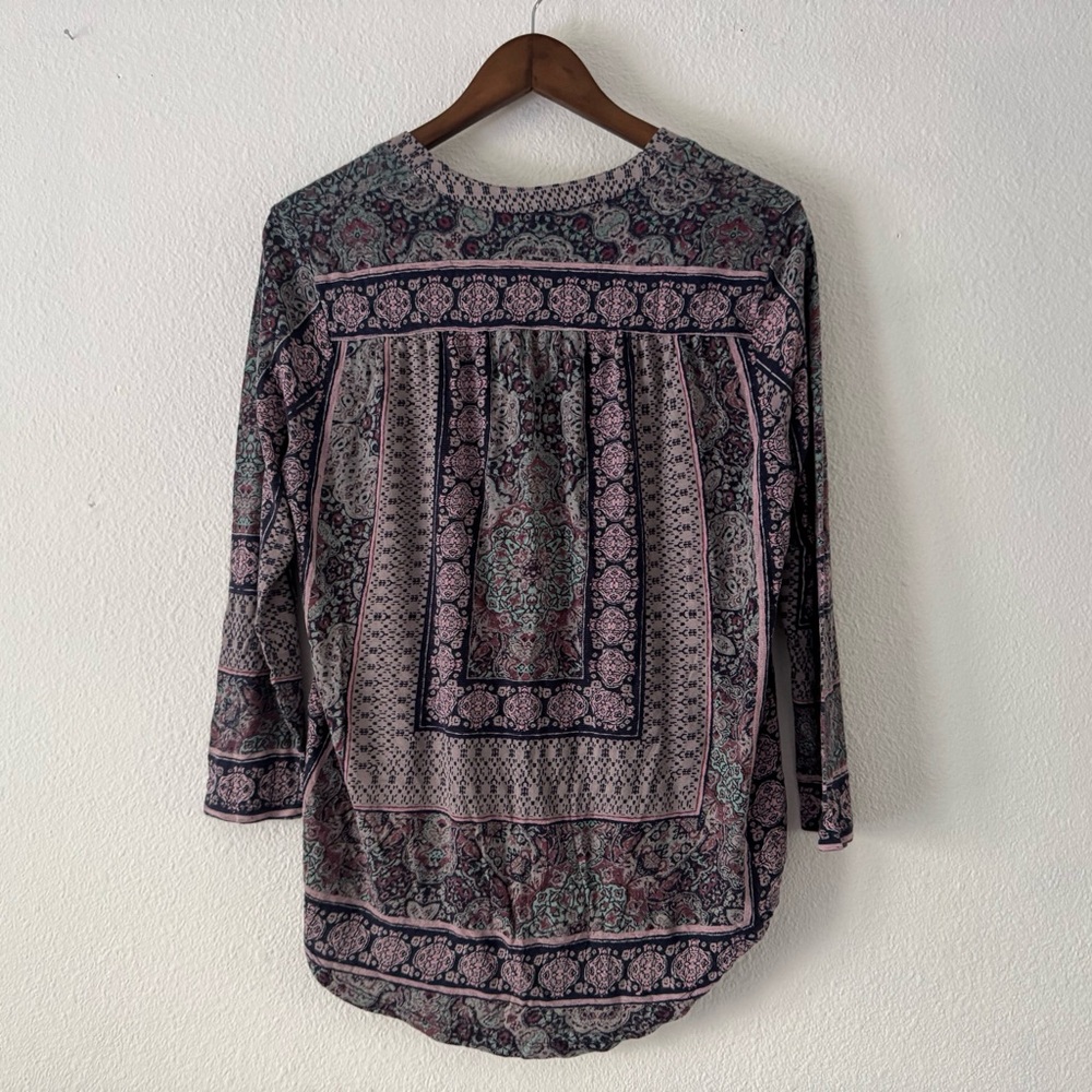 Lucky Brand Peasant Tunic Boho Chic Cottagecore Blouse XL Ethereal Whimsigoth - Picture 10 of 10